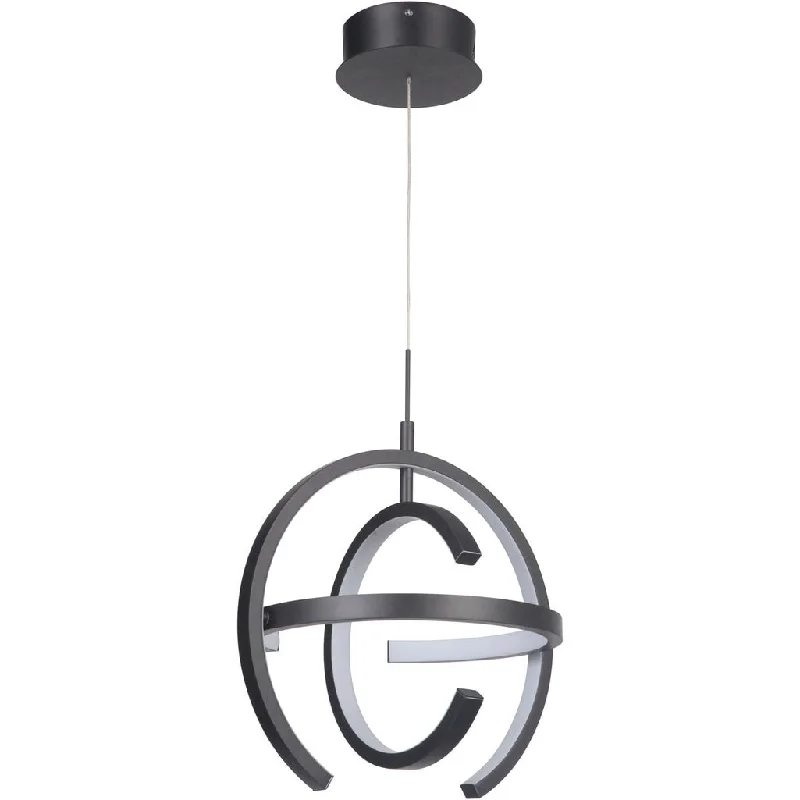 Industrial Exit Sign Lighting for Quick EvacuationDolby 1 Light LED Pendant in Matte Black