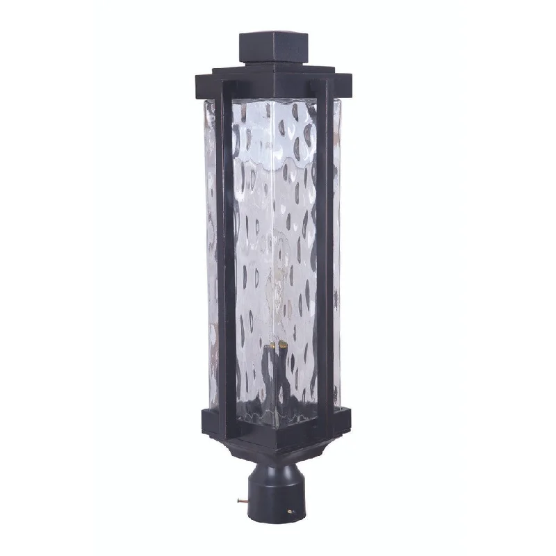 Durable Industrial Lighting for Harsh EnvironmentsPyrmont 1 Light Outdoor Post Mount in Oiled Bronze Gilded with Clear Hammered Glass Durable Industrial Lighting for Harsh EnvironmentsPyrmont 1 Light Outdoor Post Mount in Oiled Bronze Gilded with Clear Hammered Glass