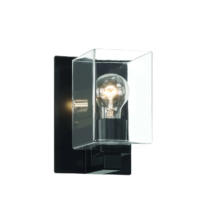Industrial Area Lighting for Large Open SpacesMcClane 1 Light Wall Sconce in Flat Black