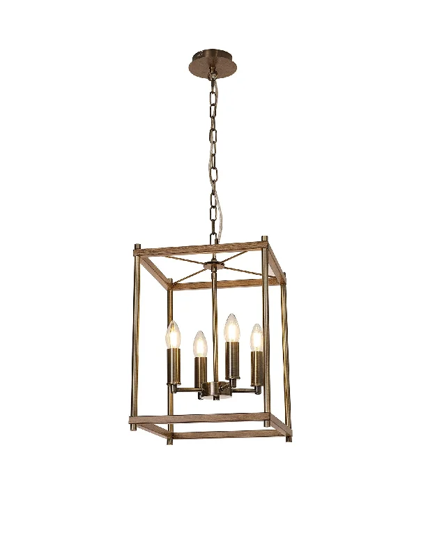 Track lighting with a chunky, bold designTrack lighting for museums and galleriesImola 4lt Pendant - Oak/Antique Brass Track lighting with a chunky, bold designTrack lighting for museums and galleriesImola 4lt Pendant - Oak/Antique Brass