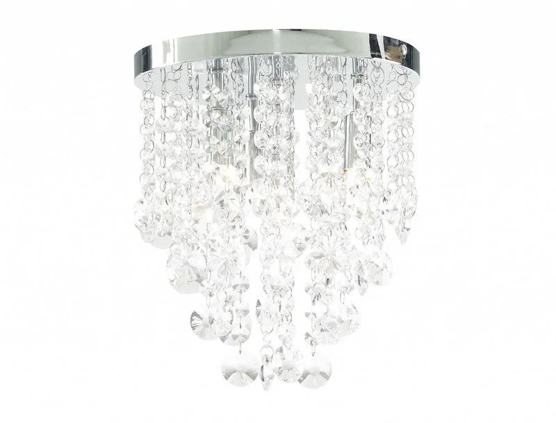 Track lighting for illuminating walkwaysWireless track lighting for easy installationCeleste 4/6/9Lt Crystal Flush Ceiling Light IP44 - Various Colours