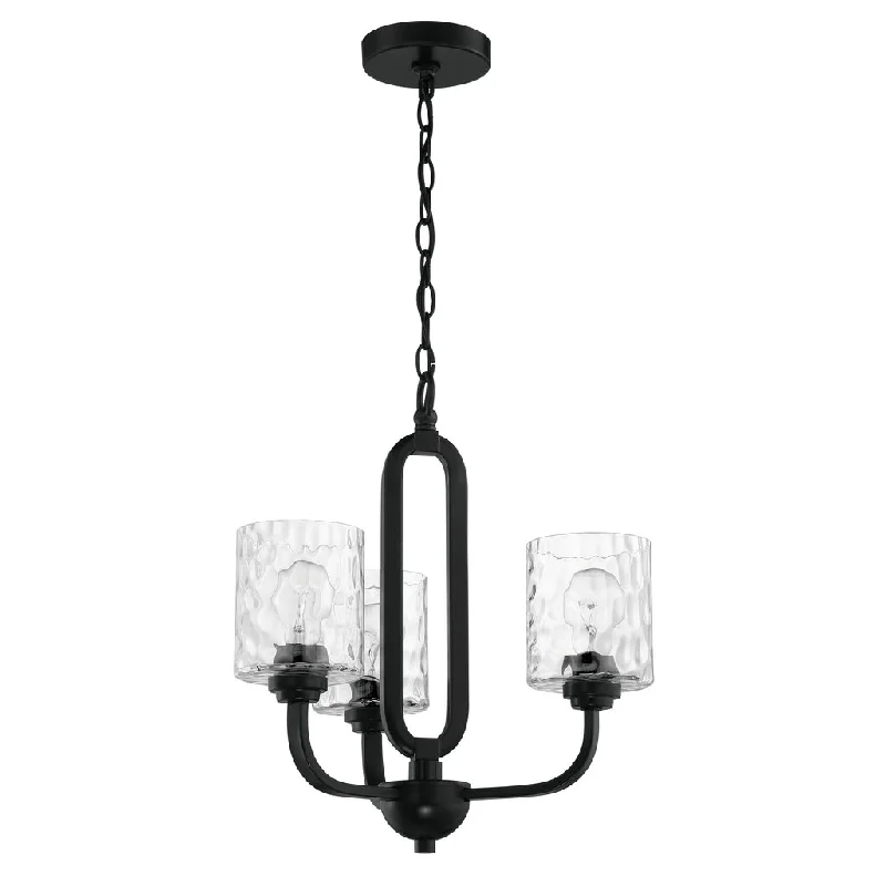 Industrial Task Lighting for Precision WorkstationsCollins 3 Light Chandelier in Flat Black Industrial Task Lighting for Precision WorkstationsCollins 3 Light Chandelier in Flat Black