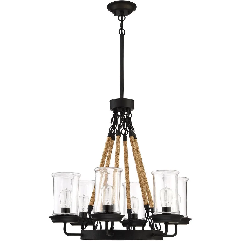 Industrial Lighting for Food Processing FactoriesHomestead 6 Light Outdoor Chandelier in Espresso