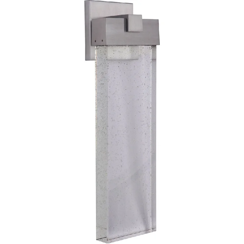 Industrial Wall - Mounted Lighting for Workshop WallsAria 1 Light Large LED Outdoor Wall Lantern in Satin Aluminum Industrial Wall - Mounted Lighting for Workshop WallsAria 1 Light Large LED Outdoor Wall Lantern in Satin Aluminum