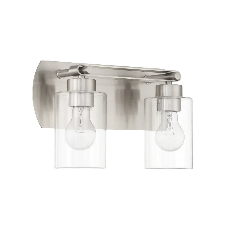 Industrial Task Lighting for Precision WorkstationsHendrix 2 Light Vanity in Brushed Polished Nickel