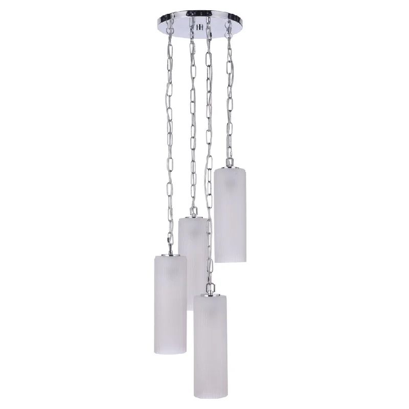 Industrial Area Lighting for Large Open SpacesMyos 4 Light Pendant in Chrome