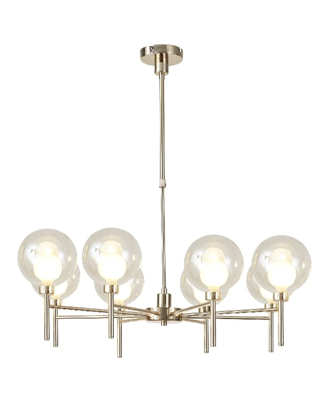 French Gold/Cognac/Frosted Sphere Shade