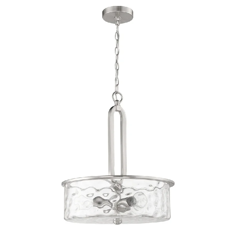 Industrial Wall - Mounted Lighting for Workshop WallsCollins 3 Light Pendant in Brushed Polished Nickel Industrial Wall - Mounted Lighting for Workshop WallsCollins 3 Light Pendant in Brushed Polished Nickel