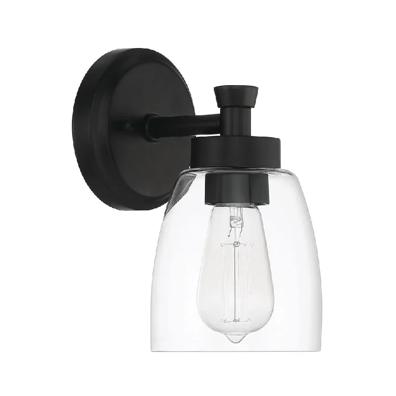Industrial Task Lighting for Precision WorkstationsHenning 1 Light Sconce in Flat Black