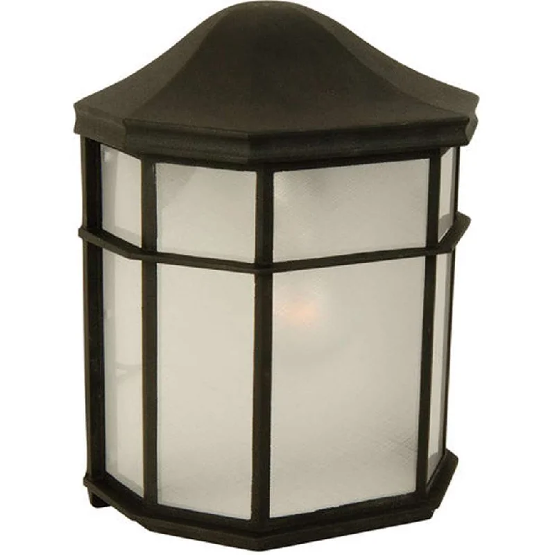 Industrial Lighting for Food Processing FactoriesContractor's 1 Light Small Outdoor Wall Mount in Textured Black Industrial Lighting for Food Processing FactoriesContractor's 1 Light Small Outdoor Wall Mount in Textured Black