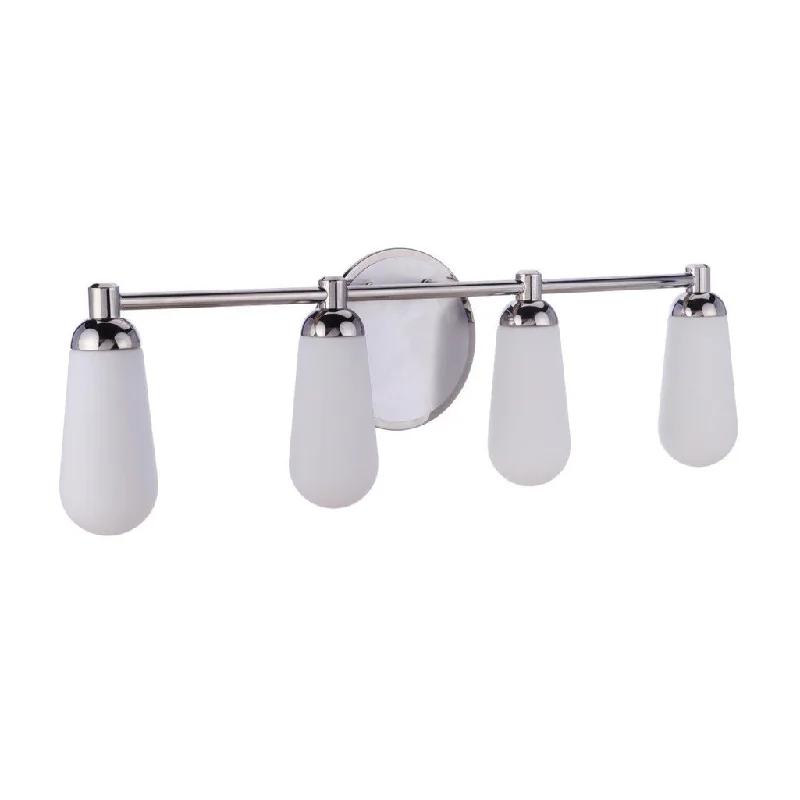 Color - Tunable Industrial Lighting for Special ApplicationsRiggs 4 Light Vanity in Brushed Polished Nickel/Polished Nickel Color - Tunable Industrial Lighting for Special ApplicationsRiggs 4 Light Vanity in Brushed Polished Nickel/Polished Nickel
