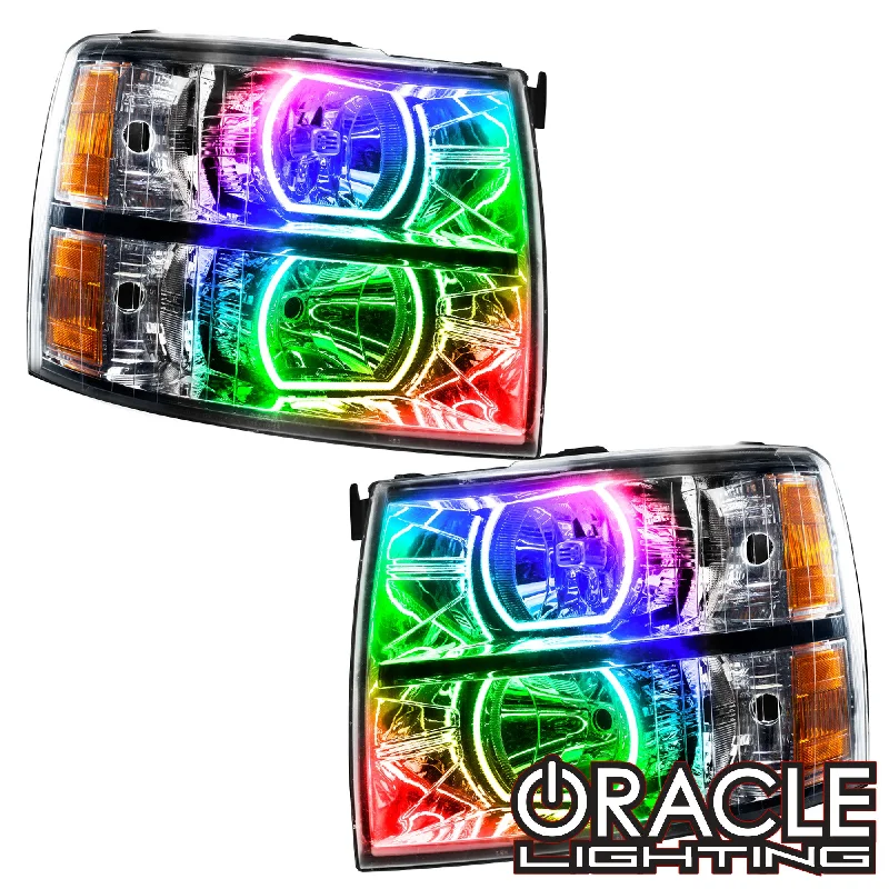 Track lighting with adjustable armsLow - voltage track lighting for safetyORACLE Lighting 2007-2013 Chevrolet Silverado Pre-Assembled LED Square Style Halo Headlights - (Chrome Housing) Track lighting with adjustable armsLow - voltage track lighting for safetyORACLE Lighting 2007-2013 Chevrolet Silverado Pre-Assembled LED Square Style Halo Headlights - (Chrome Housing)