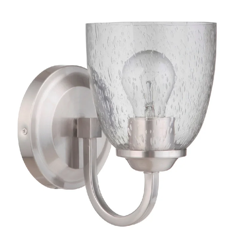 Shock - Resistant Industrial Lighting for Vibrating Machinery AreasSerene 1 Light Wall Sconce in Brushed Polished Nickel Shock - Resistant Industrial Lighting for Vibrating Machinery AreasSerene 1 Light Wall Sconce in Brushed Polished Nickel