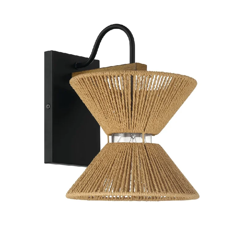 Industrial Task Lighting for Precision WorkstationsSerena 1 Light Wall Sconce in Flat Black/Walnut Industrial Task Lighting for Precision WorkstationsSerena 1 Light Wall Sconce in Flat Black/Walnut