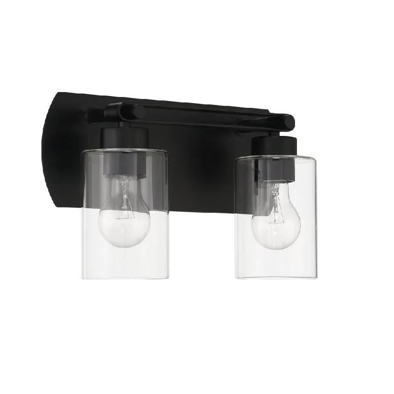 Industrial Lighting for Automotive Manufacturing PlantsHendrix 2 Light Vanity in Flat Black