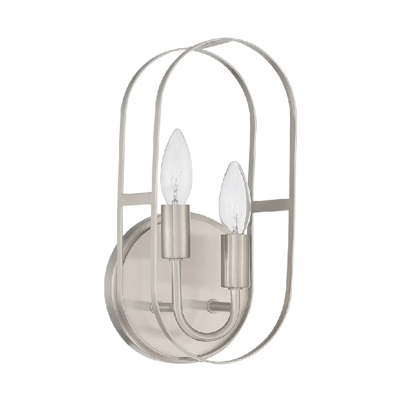 Durable Industrial Lighting for Harsh EnvironmentsMindful 2 Light Sconce in Brushed Polished Nickel Durable Industrial Lighting for Harsh EnvironmentsMindful 2 Light Sconce in Brushed Polished Nickel