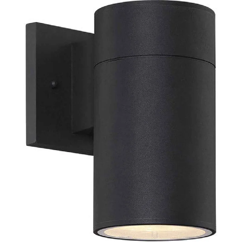 Corrosion - Resistant Industrial Lighting for Coastal FactoriesPillar 1 Light Outdoor LED Wall Lantern in Textured Black Corrosion - Resistant Industrial Lighting for Coastal FactoriesPillar 1 Light Outdoor LED Wall Lantern in Textured Black