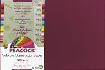 Track lighting with a chunky, bold designTrack lighting with a brushed nickel finishPeacock Sulphite Construction Paper 76 Lbs. 12 X 18 Burgundy 50 Sheets/Pack