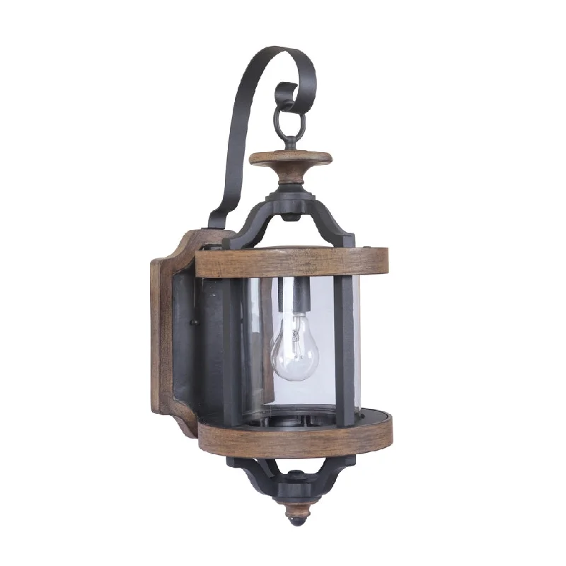 Industrial Lighting for Furniture FactoriesAshwood 1 Light Medium Outdoor Wall Lantern in Textured Black/Whiskey Barrel Industrial Lighting for Furniture FactoriesAshwood 1 Light Medium Outdoor Wall Lantern in Textured Black/Whiskey Barrel