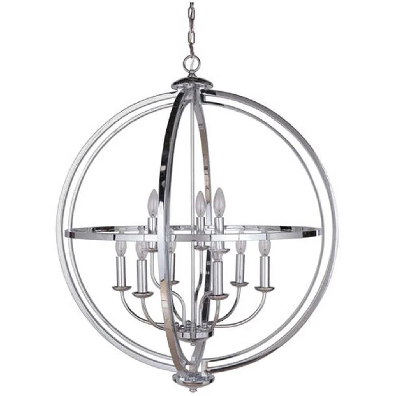Industrial Lighting for Metal Fabrication ShopsBerkeley 9 Light Foyer in Chrome