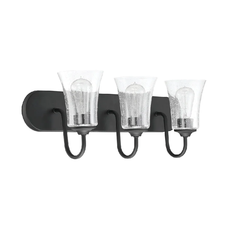 Industrial Lighting for Chemical PlantsGwyneth 3 Light Vanity in Flat Black
