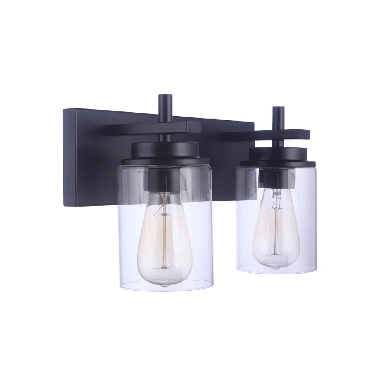 Industrial Lighting for Woodworking FactoriesReeves 2 Light Vanity in Flat Black