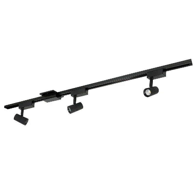 Industrial Lighting for Metal Fabrication ShopsAiden 4ft 3 Lights LED Track Kit 30W 2400 Lumens 3000K, Halo, 25° / 43°, Black Industrial Lighting for Metal Fabrication ShopsAiden 4ft 3 Lights LED Track Kit 30W 2400 Lumens 3000K, Halo, 25° / 43°, Black