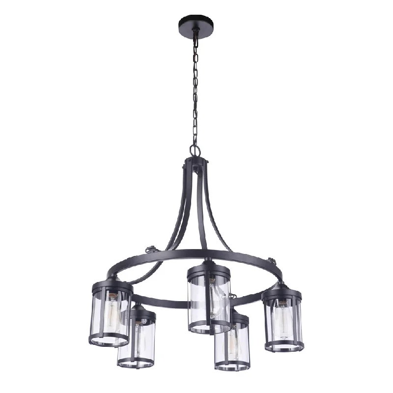Industrial Emergency Lighting for Safety in FactoriesElliot 5 Light Chandelier in Flat Black Industrial Emergency Lighting for Safety in FactoriesElliot 5 Light Chandelier in Flat Black
