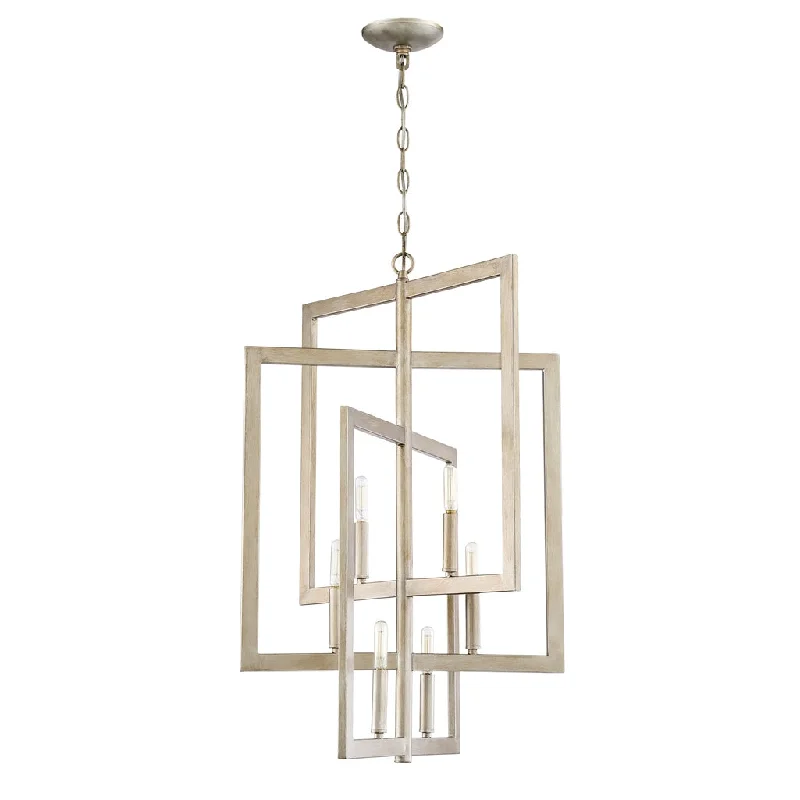 Industrial Lighting for Electronics ManufacturingPortrait 6 Light Foyer in Gold Twilight
