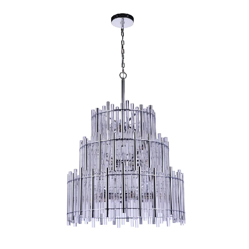 Dust - Resistant Industrial Lighting for Dirty WorkspacesReveal 13 Light Chandelier in Chrome Dust - Resistant Industrial Lighting for Dirty WorkspacesReveal 13 Light Chandelier in Chrome