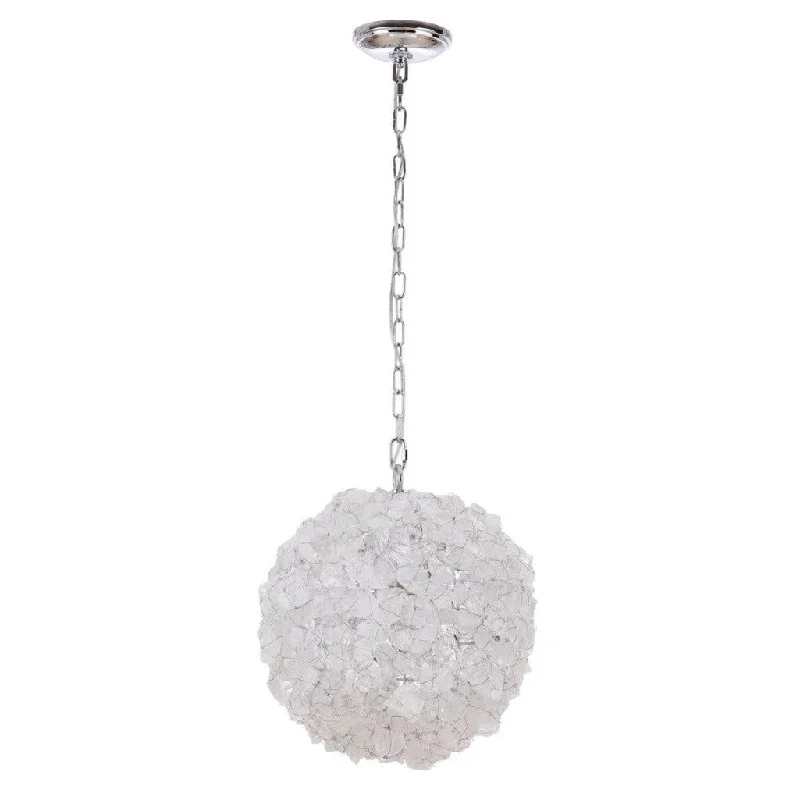 Industrial Lighting for Pharmaceutical ManufacturingRoxx 1 Light Large Pendant in Chrome w/Quartz Crystals Industrial Lighting for Pharmaceutical ManufacturingRoxx 1 Light Large Pendant in Chrome w/Quartz Crystals