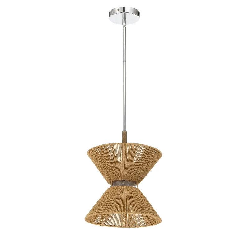 Industrial Lighting for Metal Fabrication ShopsSerena 1 Light Pendant in Chrome/Walnut Industrial Lighting for Metal Fabrication ShopsSerena 1 Light Pendant in Chrome/Walnut