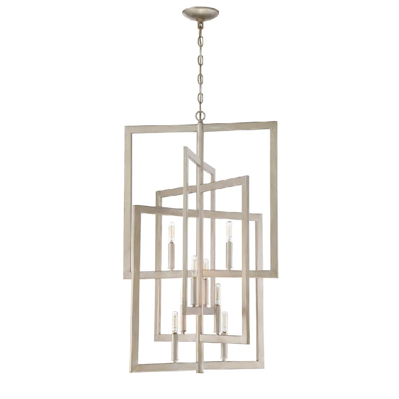 Industrial Lighting for Chemical PlantsPortrait 8 Light Foyer in Gold Twilight
