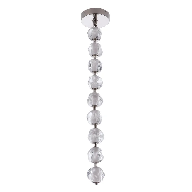 Industrial Exit Sign Lighting for Quick EvacuationJackie 9 Light LED Pendant in Polished Nickel Industrial Exit Sign Lighting for Quick EvacuationJackie 9 Light LED Pendant in Polished Nickel
