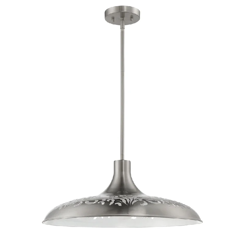 Dust - Resistant Industrial Lighting for Dirty WorkspacesPocco 1 Light Pendant in Brushed Polished Nickel Dust - Resistant Industrial Lighting for Dirty WorkspacesPocco 1 Light Pendant in Brushed Polished Nickel