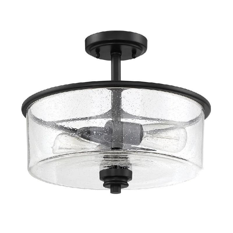 Industrial Wall - Mounted Lighting for Workshop WallsBolden 2 Light Convertible Semi Flush in Flat Black Industrial Wall - Mounted Lighting for Workshop WallsBolden 2 Light Convertible Semi Flush in Flat Black