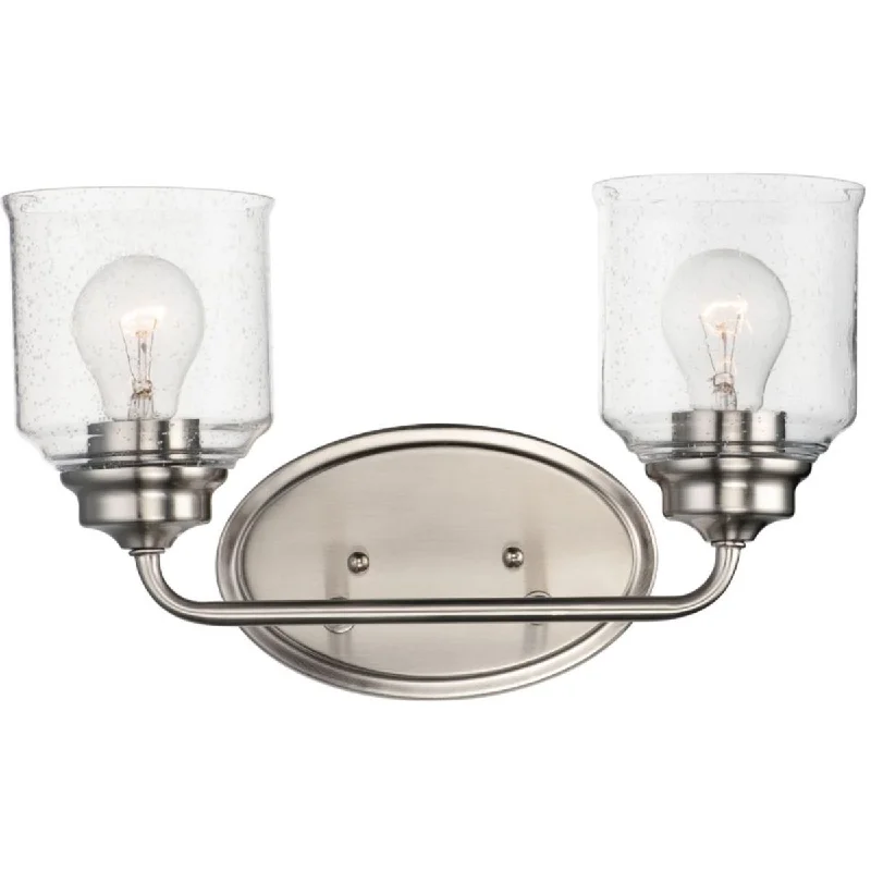 Industrial Lighting for Chemical PlantsAcadia 15 in. 2 Lights Vanity Light Satin Nickel Finish Industrial Lighting for Chemical PlantsAcadia 15 in. 2 Lights Vanity Light Satin Nickel Finish