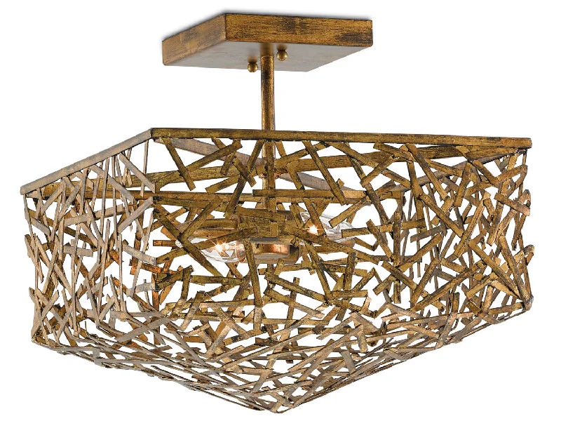Waterproof Industrial Lighting for Wet AreasConfetti Two Light Semi-Flush Mount