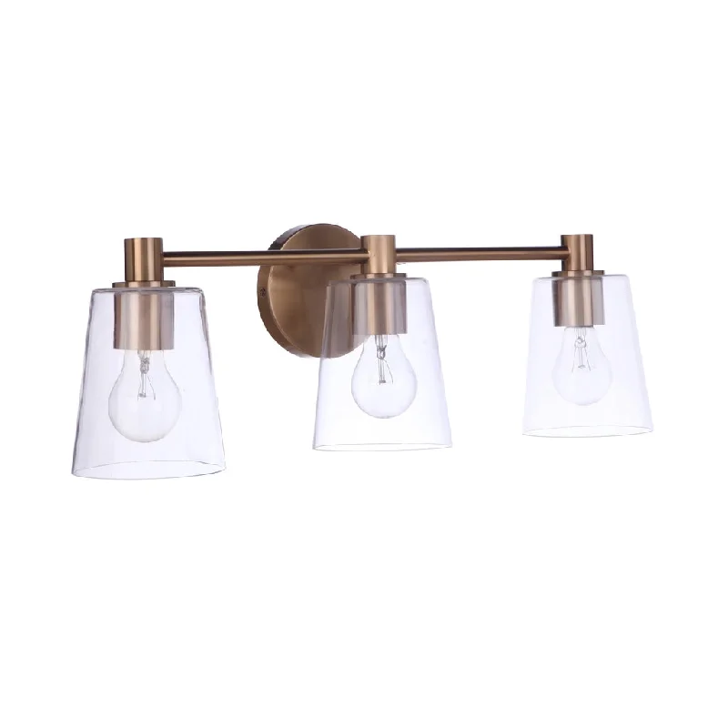 Industrial Lighting for Automotive Manufacturing PlantsEmilio 3 Light Vanity in Satin Brass