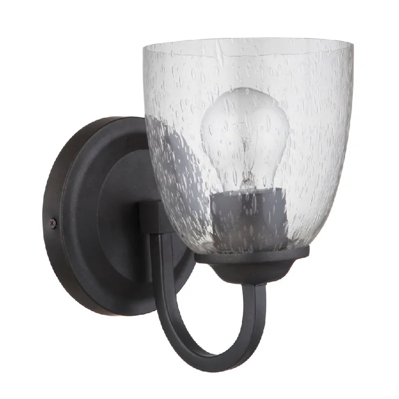 Energy - Efficient Industrial Lighting for Cost - SavingsSerene 1 Light Wall Sconce in Espresso