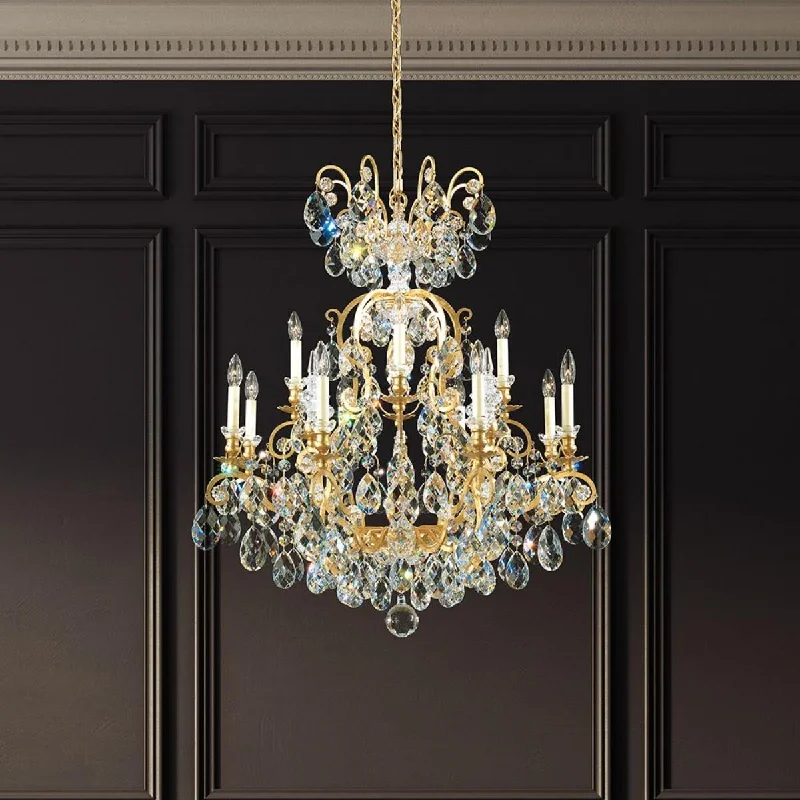 Industrial Lighting for Woodworking FactoriesRenaissance 13 Light Heirloom Gold Chandelier with Crystals from Swarovski