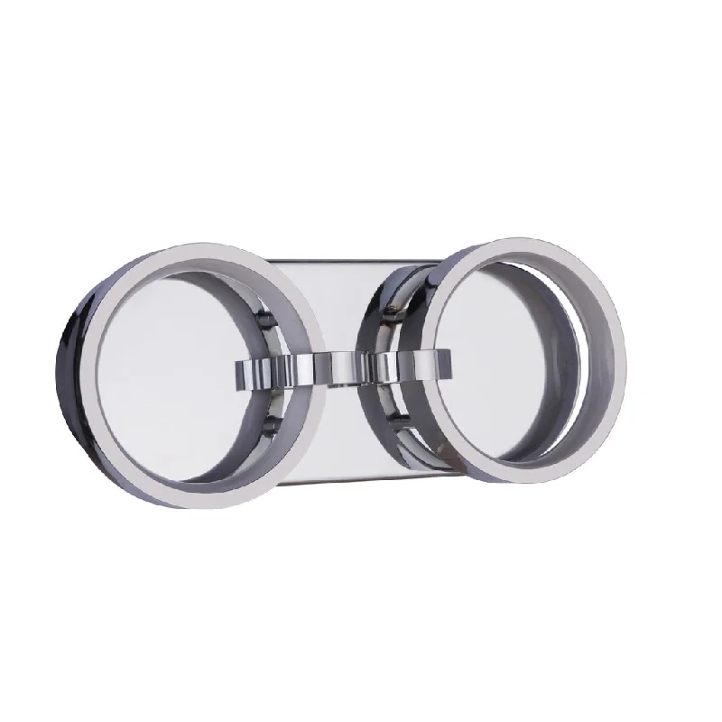 Low - Bay Industrial Lighting Fixtures for Small FactoriesContext 2 Light LED Vanity in Chrome Low - Bay Industrial Lighting Fixtures for Small FactoriesContext 2 Light LED Vanity in Chrome