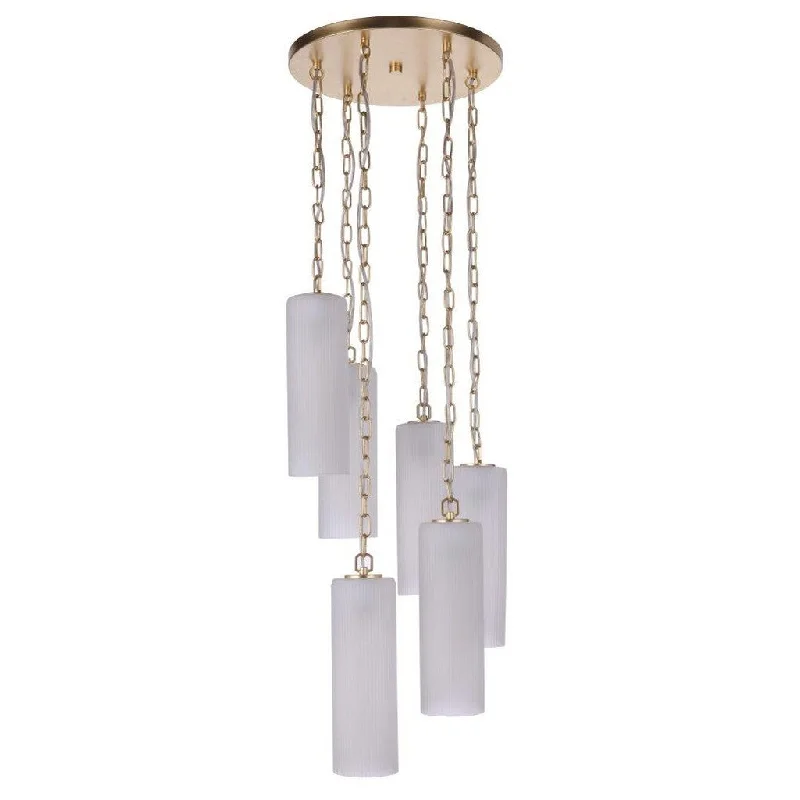 Dimmable Industrial Lighting for Ambiance ControlMyos 6 Light Pendant in Sunset Gold Dimmable Industrial Lighting for Ambiance ControlMyos 6 Light Pendant in Sunset Gold