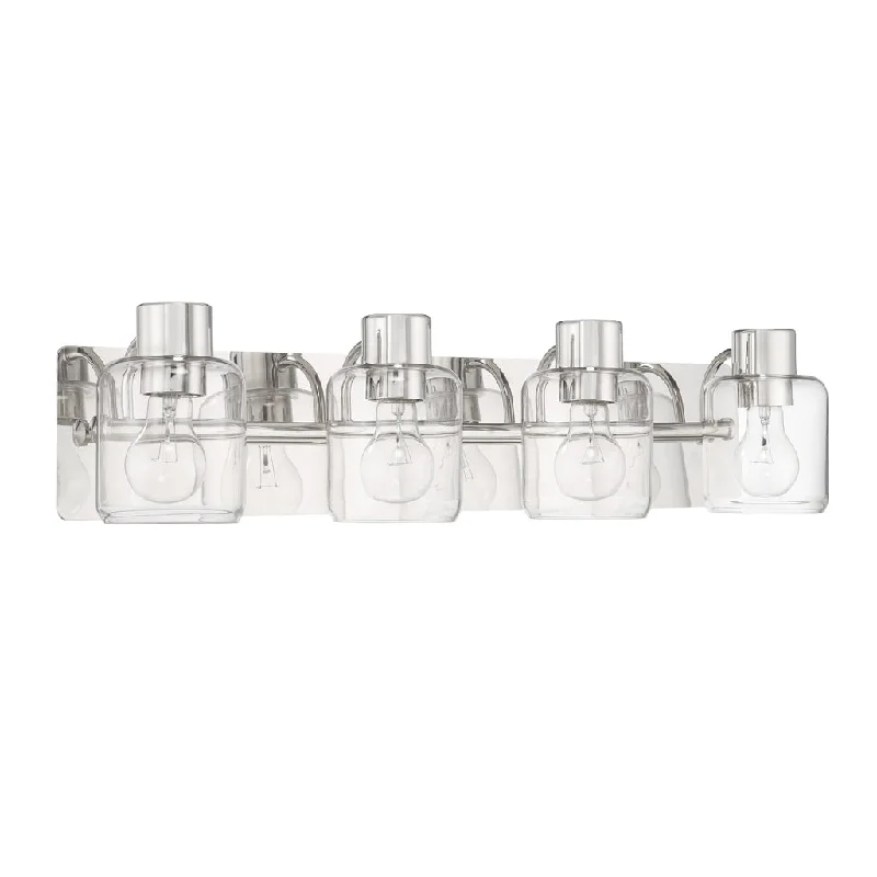 Industrial Lighting for Chemical PlantsRori 4 Light Vanity in Polished Nickel