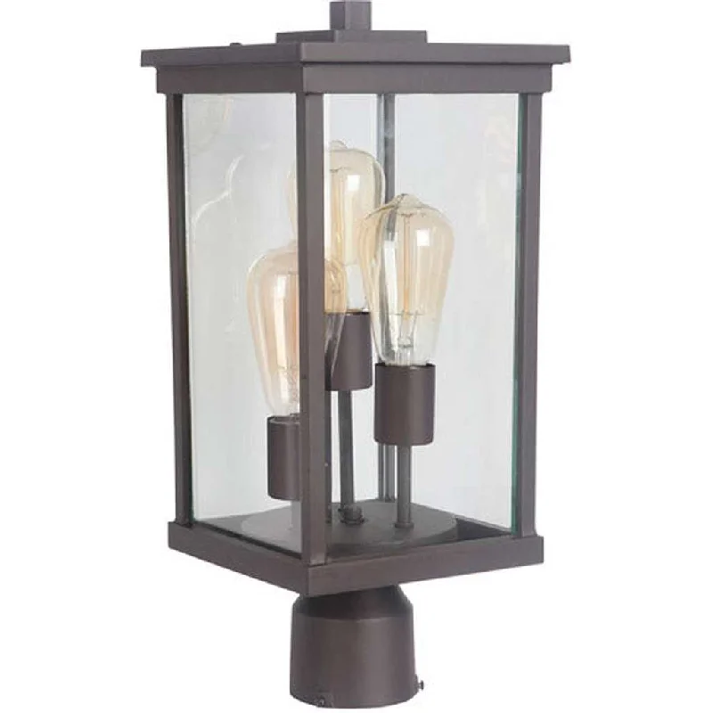 Corrosion - Resistant Industrial Lighting for Coastal FactoriesRiviera III 3 Light Large Outdoor Post Mount in Oiled Bronze Outdoor Corrosion - Resistant Industrial Lighting for Coastal FactoriesRiviera III 3 Light Large Outdoor Post Mount in Oiled Bronze Outdoor