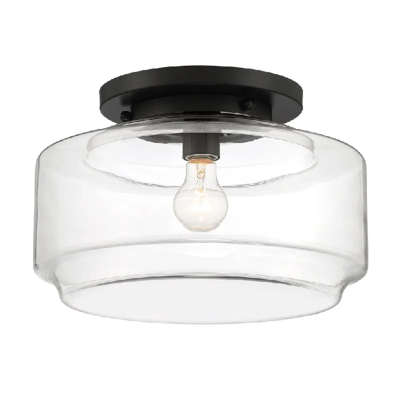 Low - Bay Industrial Lighting Fixtures for Small FactoriesPeri 1 Light 14" Flushmount in Flat Black Low - Bay Industrial Lighting Fixtures for Small FactoriesPeri 1 Light 14" Flushmount in Flat Black