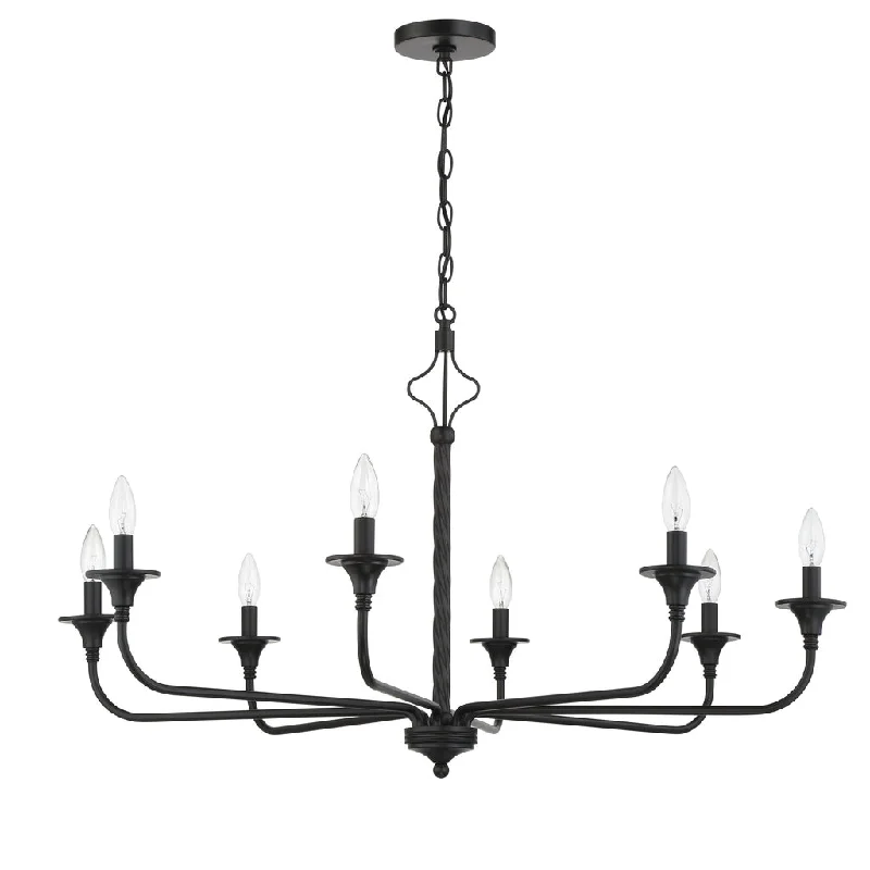Industrial Lighting for Food Processing FactoriesJolenne 8 Light Chandelier in Flat Black Industrial Lighting for Food Processing FactoriesJolenne 8 Light Chandelier in Flat Black