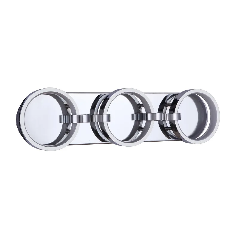 Industrial Lighting for Chemical PlantsContext 3 Light LED Vanity in Chrome