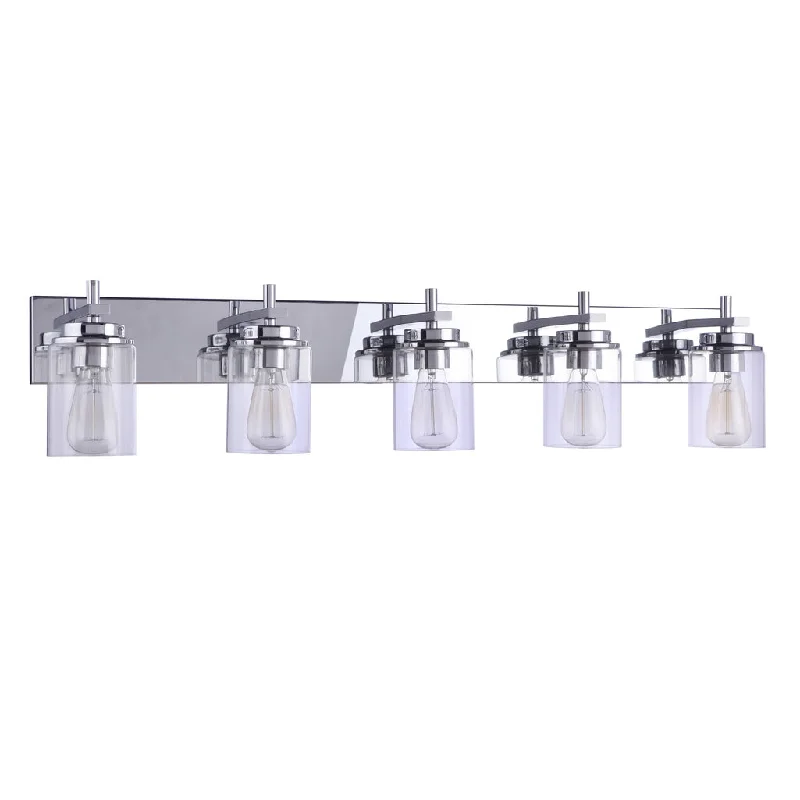 Shock - Resistant Industrial Lighting for Vibrating Machinery AreasReeves 5 Light Vanity in Chrome Shock - Resistant Industrial Lighting for Vibrating Machinery AreasReeves 5 Light Vanity in Chrome