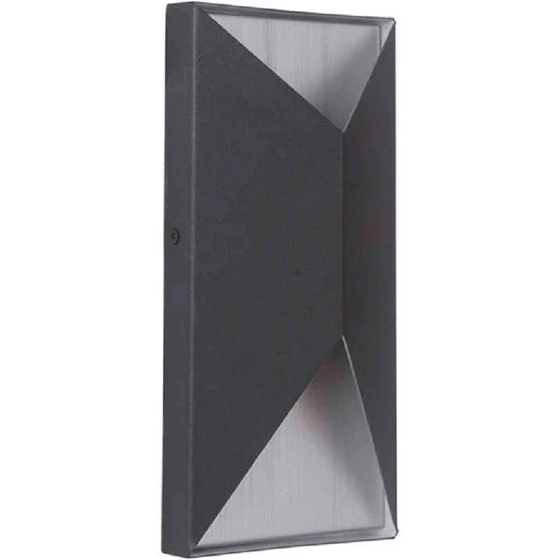 Industrial Lighting for Metal Fabrication ShopsPeak 2 Light Small LED Outdoor Pocket Sconce in Textured Black/Brushed Aluminum Industrial Lighting for Metal Fabrication ShopsPeak 2 Light Small LED Outdoor Pocket Sconce in Textured Black/Brushed Aluminum